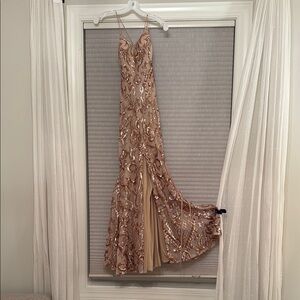 Gold Sequin Prom/Formal Gown